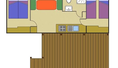 Two-Bedroom Mobile Home with Patio