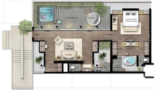 Jacuzzi Pool Suite