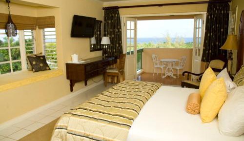 Deluxe Double Room with Two Double Beds and Ocean View