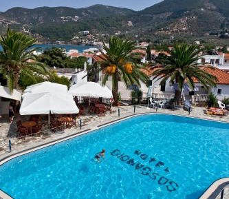 Double or Twin Room with Pool and Side Sea View