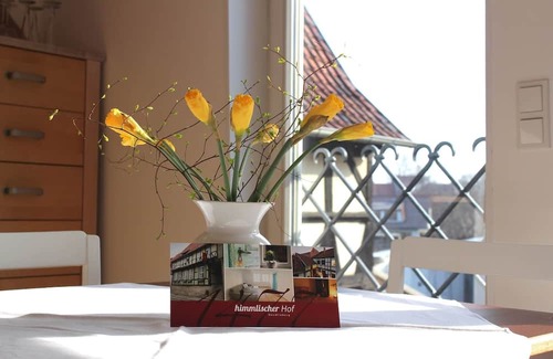 Quedlinburg Apartment | ⭐️ Relaxing holiday with idyllic courtyard & fireplace, unique monument from 1477, 4-6 p.