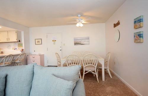 North Ocean City Condo | Cozy two bedroom condo, set with calming beach themes in a beautiful, family friendly, ocean front building