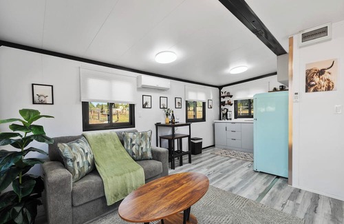 Williamson House | Zebra Ranch 2-br Tiny Home Mtn View Trails Brbq