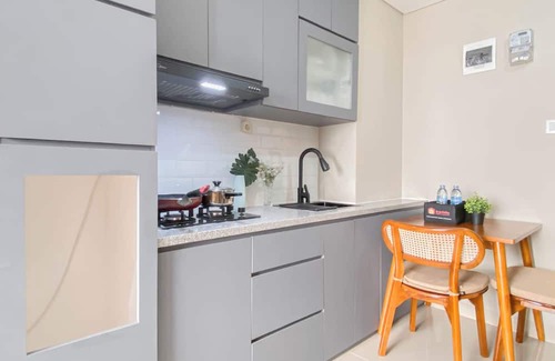 Kedungmanggu Apartment | Soft Grey 1Br At Royal Sentul Park Apartment