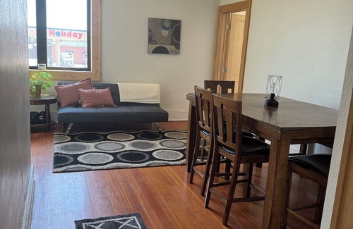 Miller Apartment | Cozy 2-bedroom apartment with WiFi, AC in downtown Miller with rooftop patio.