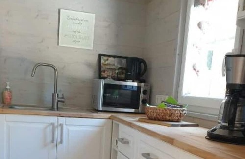 Bad Sulza House | Holiday Home 'Tinyhaus Wolkenlos' with Shared Terrace, Wi-Fi and Air Conditioning