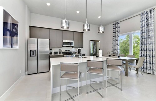 Reunion House | Spacious Modern Condo with Pool Table, Rooftop Terrace and Large Loft. Reunion Resort Water Park Access near Disney at Spectrum Resort Orlando by Rentyl - B31 #234
