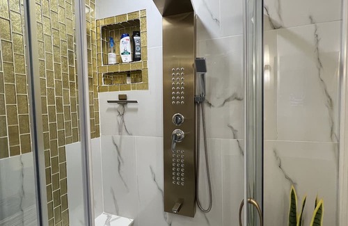 Fall River Apartment | Luxurious bedroom with private bathroom in the Flint Village area of Fall River
