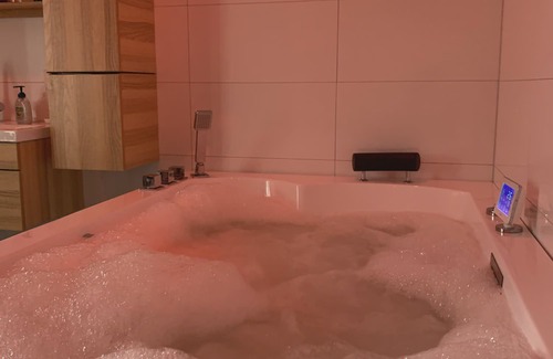 Oss Villa | 60 m2 luxury apartment with double jacuzzi and private Finnish sauna, in villa