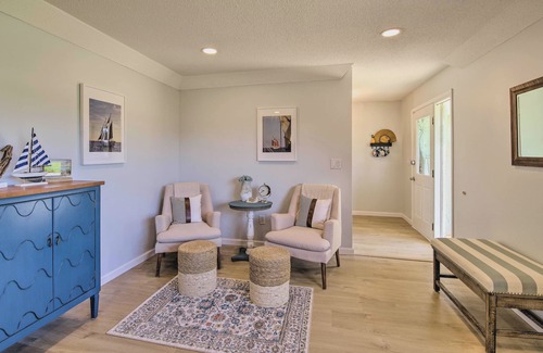 Golden Beach Estates House | Quiet Satellite Beach Home with Lanai, Walk to Beach
