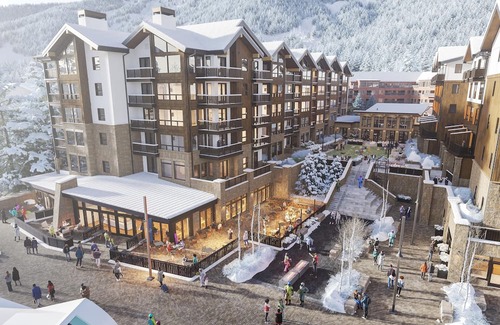 River Run Apartment | Upscale 1BR Stay | Ski Access, Heated Pool & Spa
