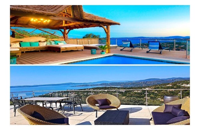 5* villa. Superb sea view. Heated swimming pool. Jacuzzi