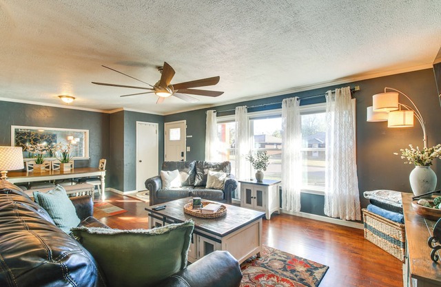 Easy OKC Access! Quiet Home w/Yard & Workspace