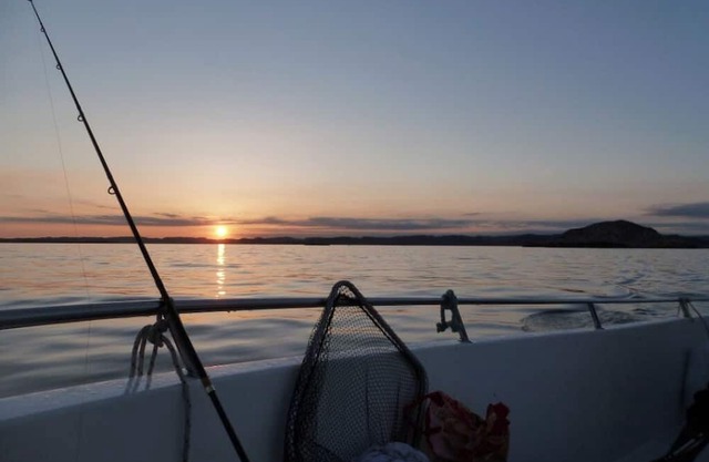 Holiday home 'Naversund', reduced price, off the island of Furuholmen near Lindesnes in a secluded location with a view of the fjord, Agder, southern Norway, up to 8 people, 4 bedrooms, 2 shower rooms, 2 WC, 50 m² terrace, Internet WIFI, jetty an.