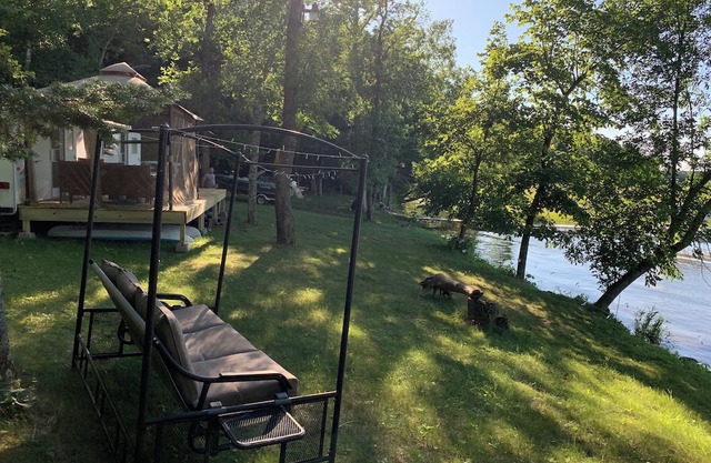 Beautiful remote camping on the lake in the comfort of a 38’ camper.