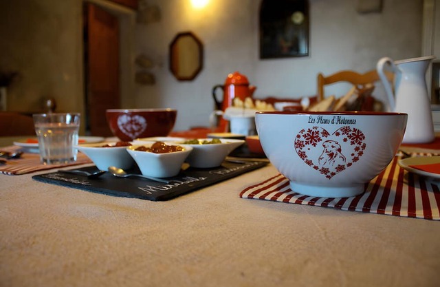 Bed and Breakfast 'Chez Louve Bleue Chambre Côté Ruche' with Mountain View, Shared Terrace and Wi-Fi