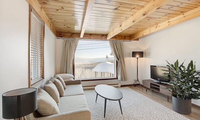 Baie-St-Paul Apartment | Cute Apt with Views with Fireplace, 10 min Massif