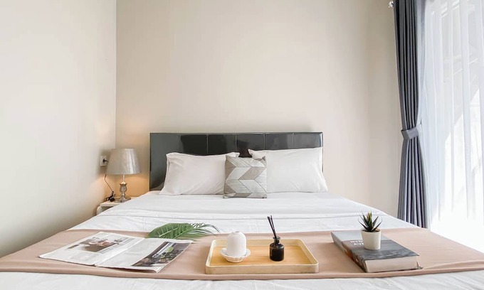 Kedungmanggu Apartment | Soft Grey 1Br At Royal Sentul Park Apartment