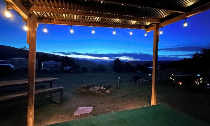 Basalt Villa | Mount Good Times 3acre Mountain Top Glampsite with 270 Degree View & Glass Villa