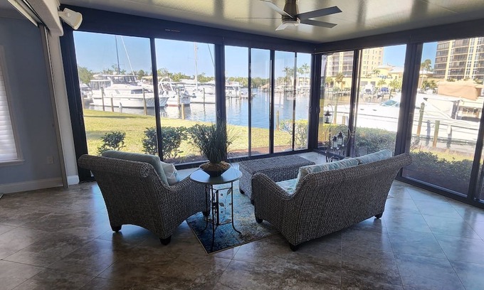 Burnt Store Marina Condo | Harbor views and sunsets from the point!