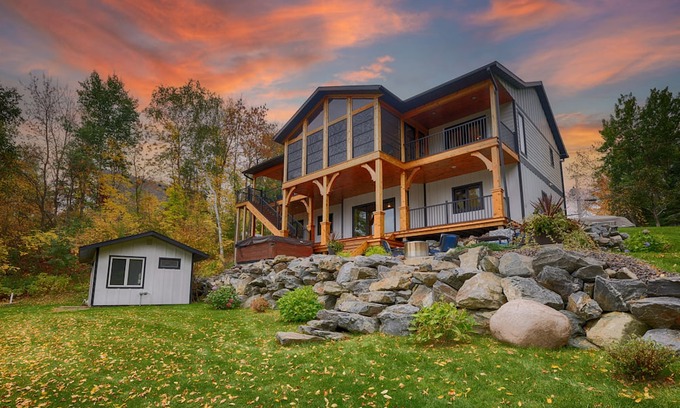Tower House | Stunning Lake House with Hot Tub on Secluded Bay! Perfect Central Location!