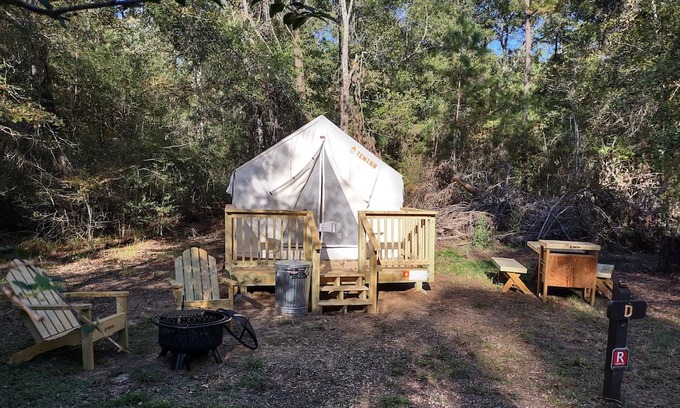 West Livingston RV Rental | Tentrr State Park Site - Texas Lake Livingston State Park - Site D - Single Camp