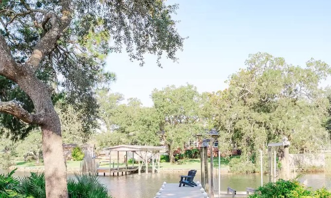 New Warrington House | Bayou Grande Retreat- Waterfront with private dock