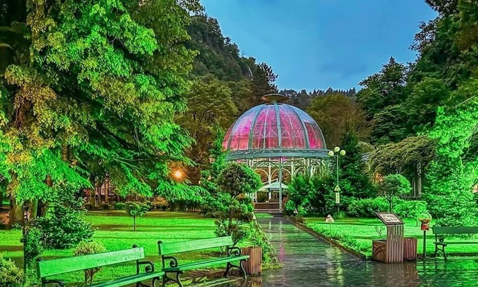 Borjomi Villa | Eco cottage with retro architecture and natural wood interior in Borjomi