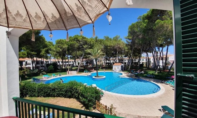 Son Xoriguer Apartment | Apartment Vermell Mar, relax in its clover pool immersed in a pine forest!
